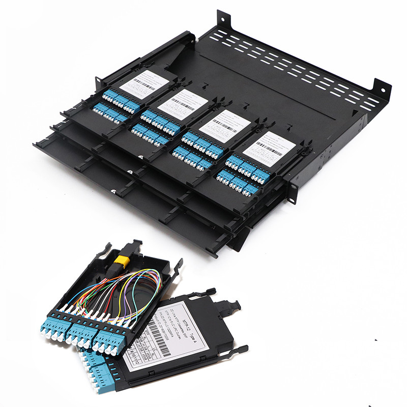 FTTX solution 24 Core high Density MPO Cassette, Fiber Optic 24F SM/OM3 ...